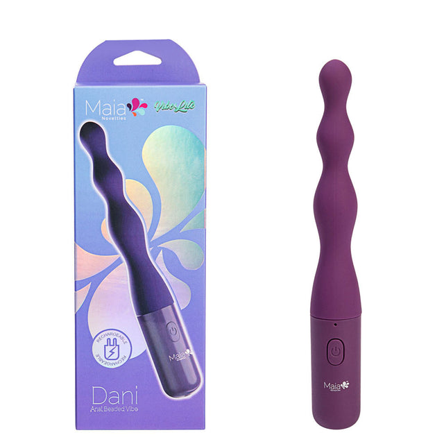 Maia DANI - Purple Rechargeable Beaded Vibrator - Naughty by Nature Adult Store