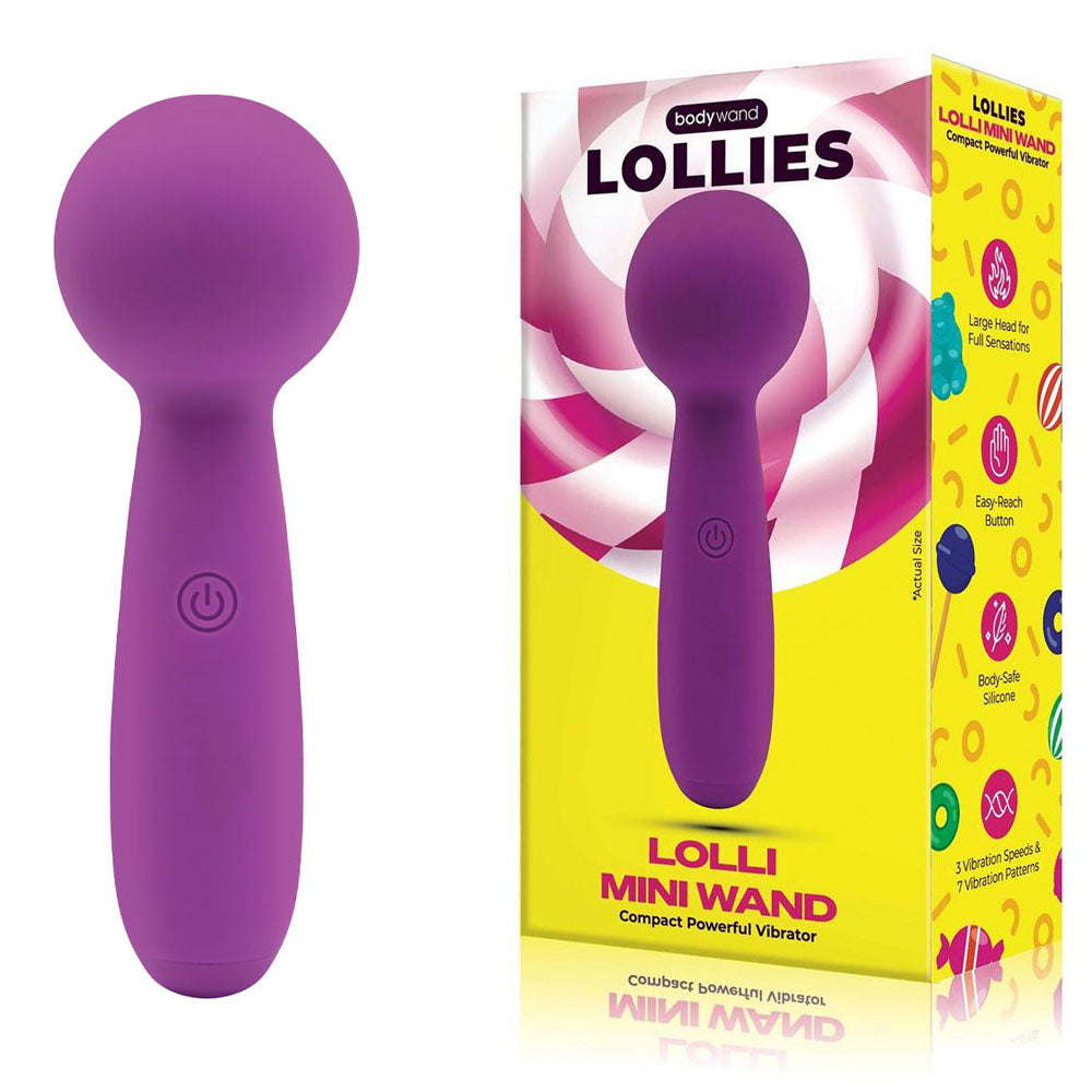 Bodywand Lolli Mini Wand - Purple - Purple 11 cm USB Rechargeable Mini Massage Wand - Naughty by Nature Adult Store