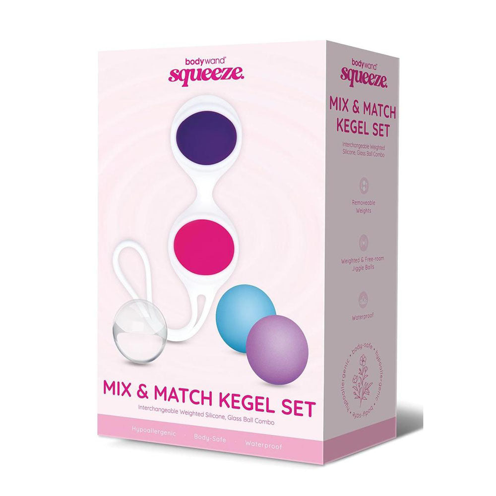 Bodywand Squeeze Mix & Match Kegel Set - Coloured Weighted Kegel Balls Set - Naughty by Nature Adult Store