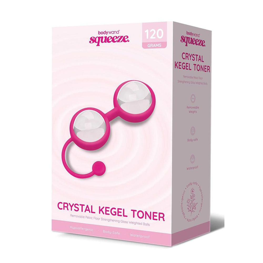 Bodywand Squeeze Crystal Kegel Toner - Glass Weighted Kegel Balls Set - Naughty by Nature Adult Store