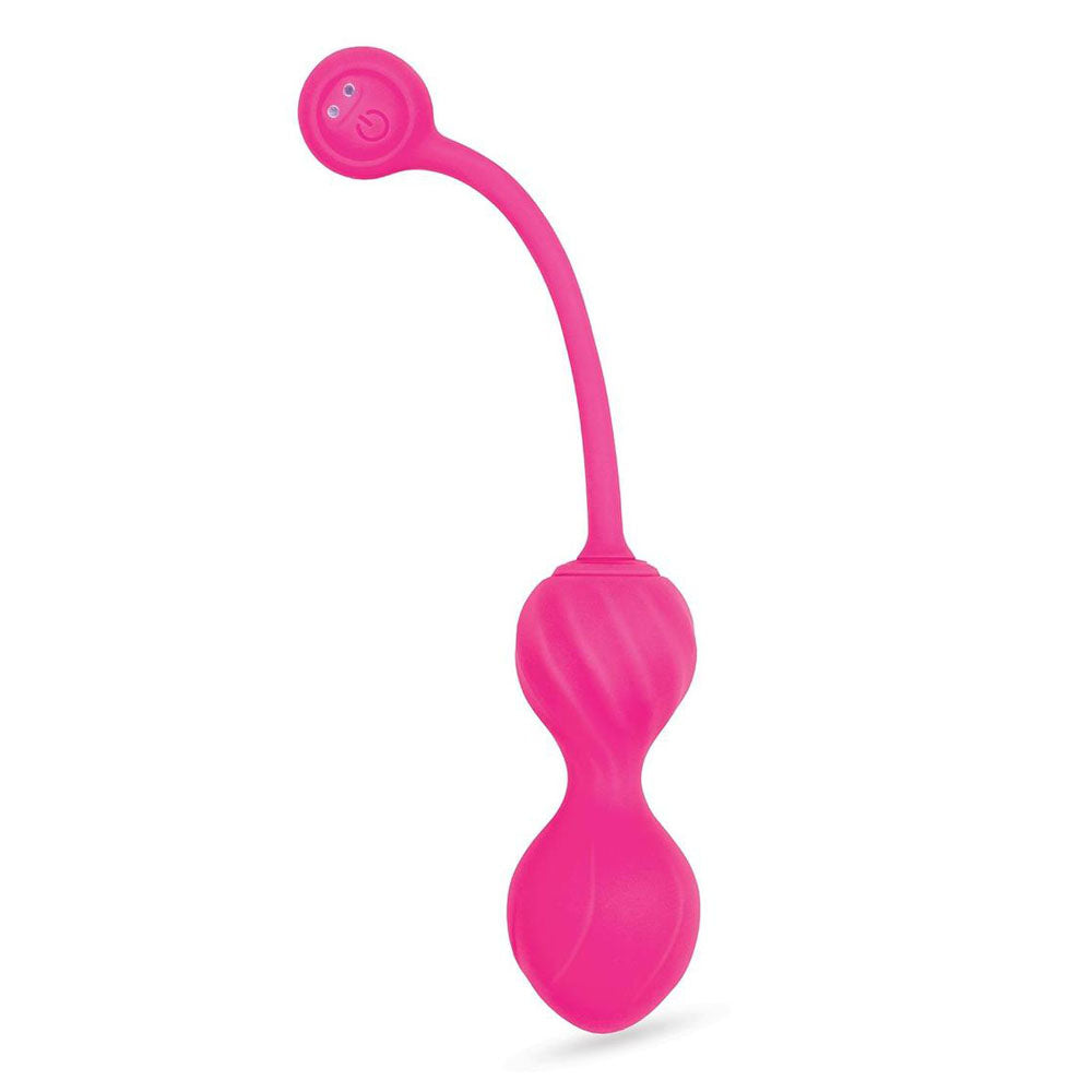 Bodywand Squeeze Remote-Control Pelvic Floor Trainer - Pink USB Rechargeable Weighted Kegel Balls with Remote - Naughty by Nature Adult Store