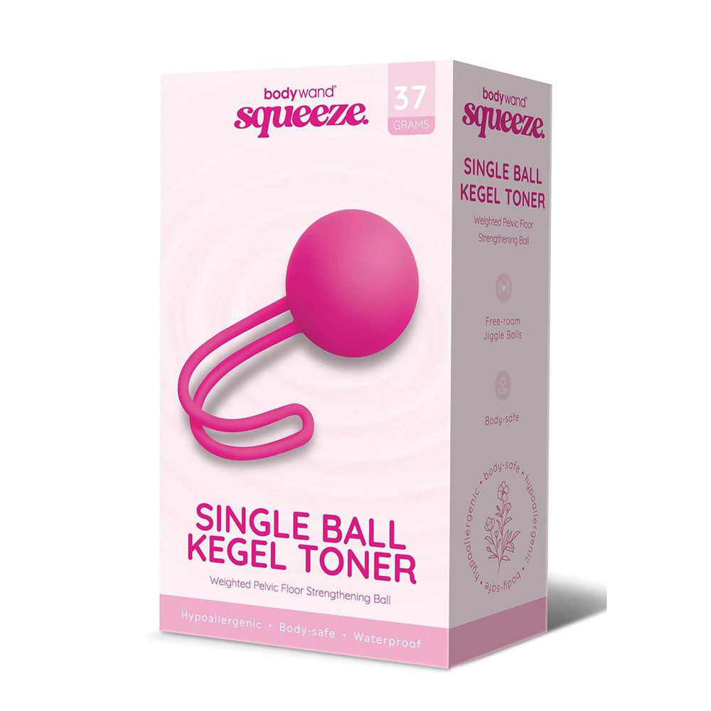 Bodywand Squeeze Single Ball Kegel Toner - Pink Kegel Ball - 37 grams - Naughty by Nature Adult Store