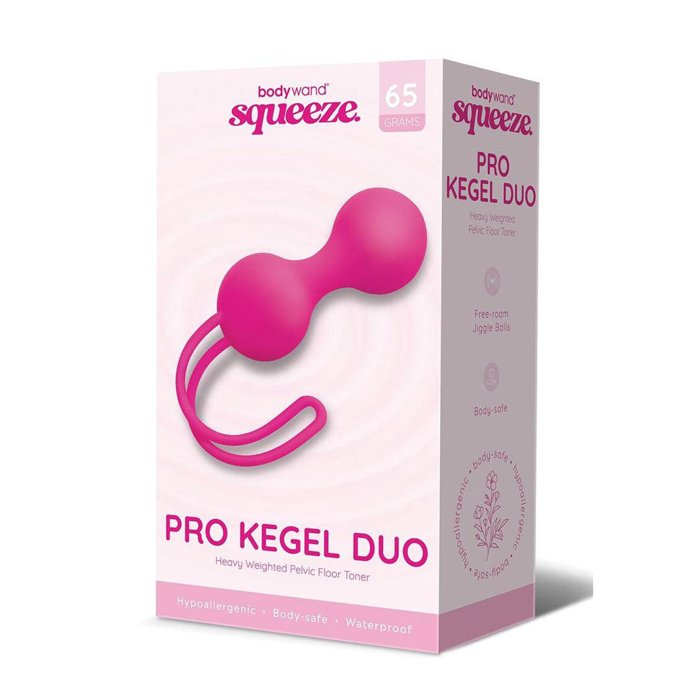 Bodywand Squeeze Pro Kegel Duo - Pink Kegel Balls - 65 grams - Naughty by Nature Adult Store