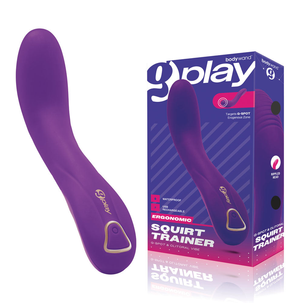 Bodywand G-Play Ergonomic Squirt Trainer - Purple 19 cm USB Rechargeable Vibrator - Naughty by Nature Adult Store