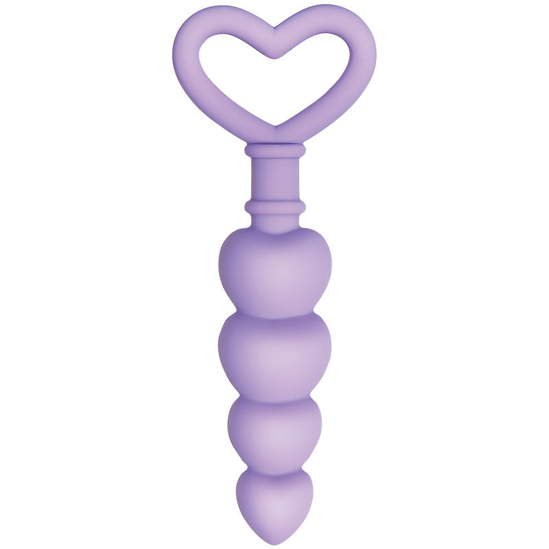 Evolved Sweet Treat - Purple 11.5 cm Beaded Butt Plug with Handle - Naughty by Nature Adult Store