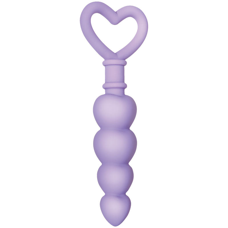 Evolved Sweet Treat - Purple 11.5 cm Beaded Butt Plug with Handle - Naughty by Nature Adult Store