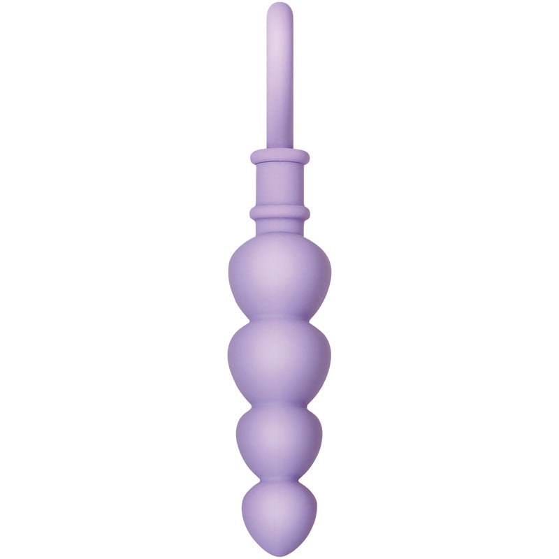 Evolved Sweet Treat - Purple 11.5 cm Beaded Butt Plug with Handle - Naughty by Nature Adult Store