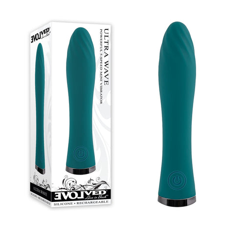 Evolved ULTRA WAVE - Blue 13 cm USB Rechargeable Mini Vibrator - Naughty by Nature Adult Store