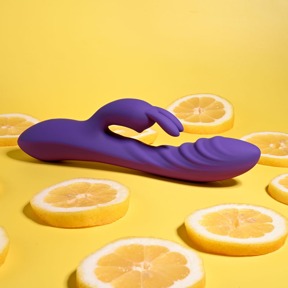 Evolved WAVY RABBIT - Purple 20.6 cm USB Rechargeable Rabbit Vibrator - Naughty by Nature Adult Store