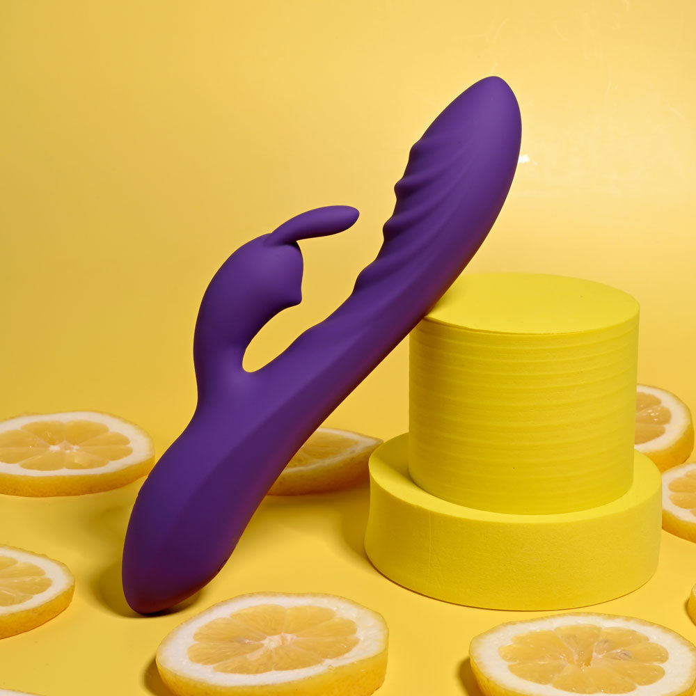 Evolved WAVY RABBIT - Purple 20.6 cm USB Rechargeable Rabbit Vibrator - Naughty by Nature Adult Store