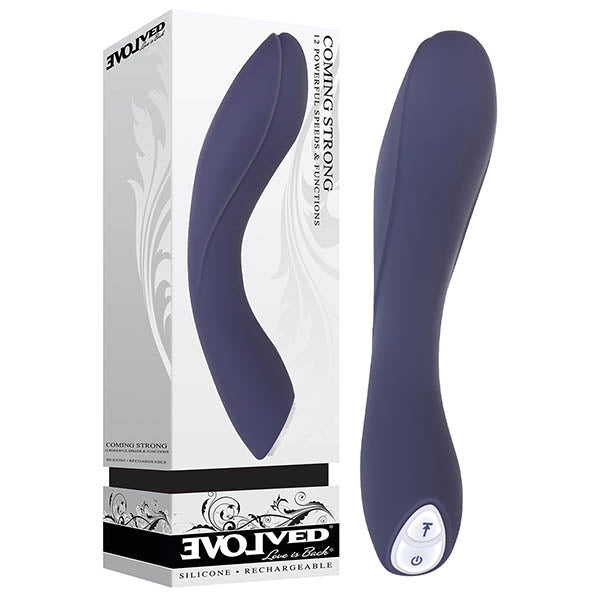Evolved Coming Strong - Navy Blue 119 cm (7.5'') USB Rechargeable Vibrator - Naughty by Nature Adult Store
