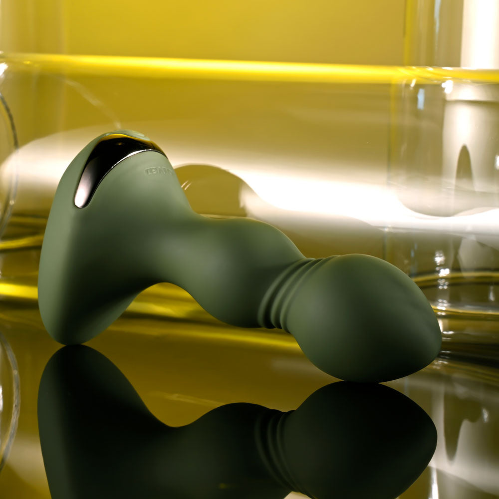 Evolved LIEUTENANT - Green 12.2 cm USB Rechargeable Vibrating Butt Plug - Naughty by Nature Adult Store