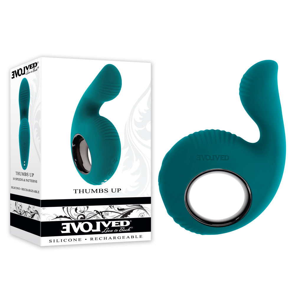 Evolved THUMBS UP - Green USB Rechargeable Stimulator - Naughty by Nature Adult Store