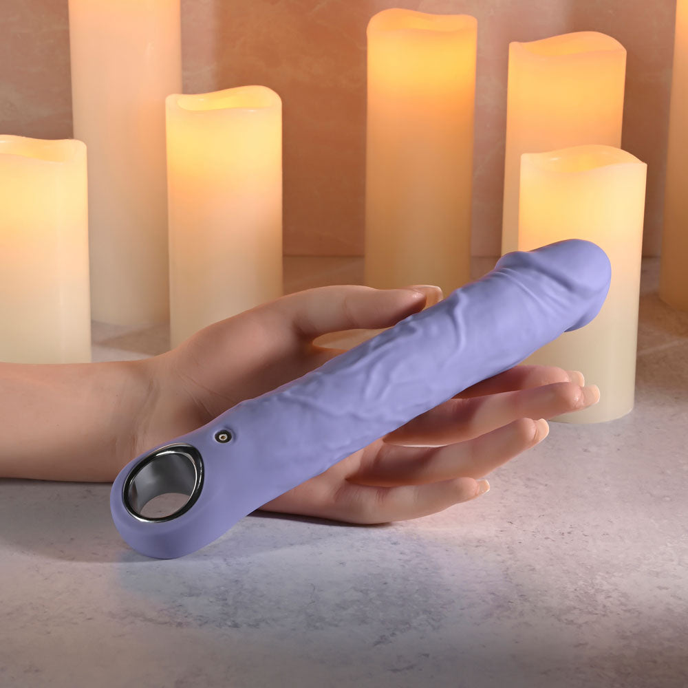 Evolved Large Fantasy Vibrator – Purple USB Rechargeable Toy