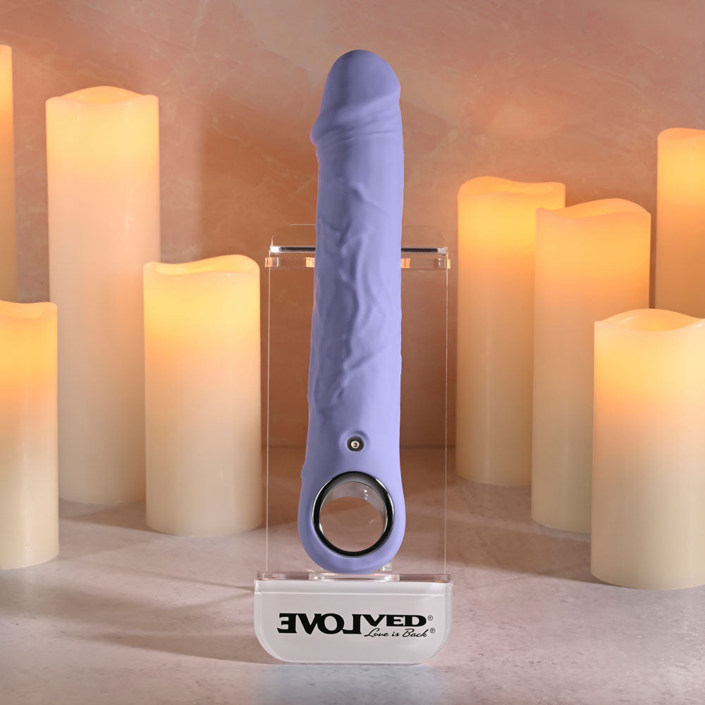 Evolved Large Fantasy Vibrator – Purple USB Rechargeable Toy