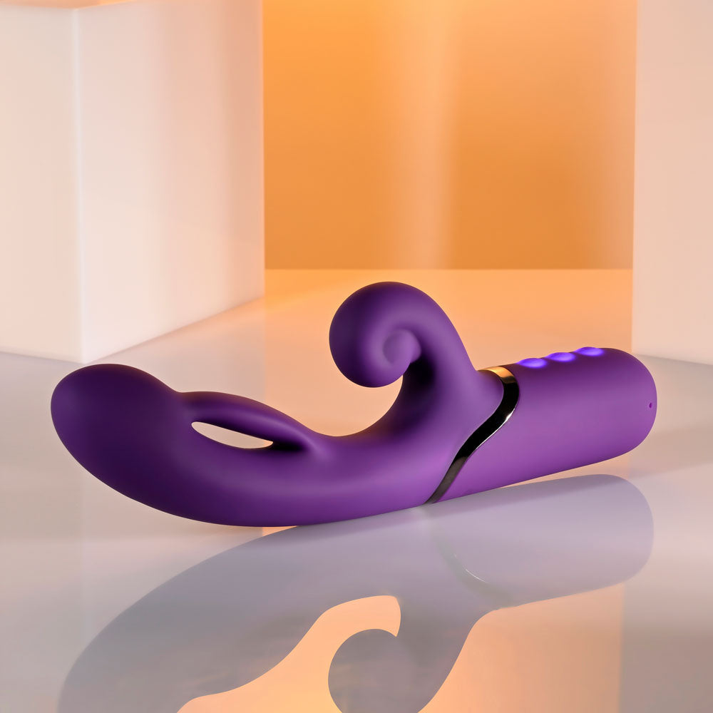 Evolved PLEASURE PUFF - Purple 24.1 cm Inflatable Rabbit Vibrator