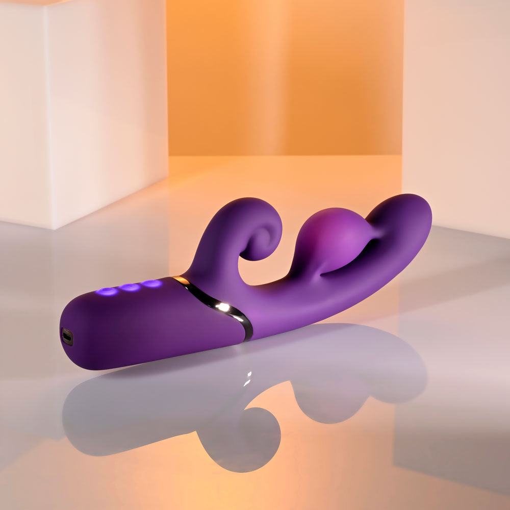 Evolved PLEASURE PUFF - Purple 24.1 cm Inflatable Rabbit Vibrator