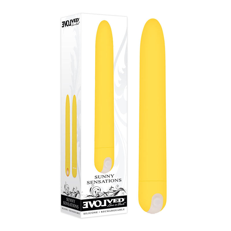 Evolved Sunny Sensations - Yellow 18.6 cm USB Rechargeable Vibrator - Naughty by Nature Adult Store