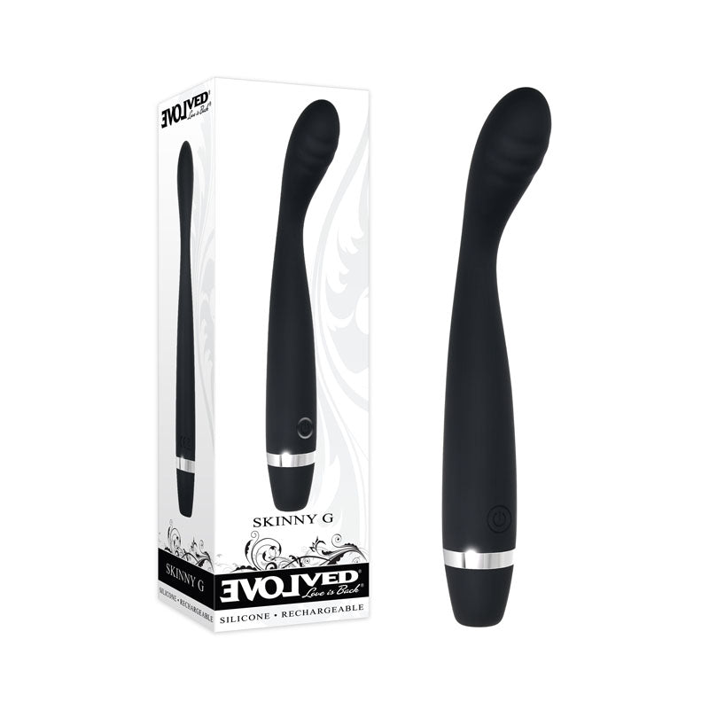 Evolved Skinny G - Black 17.8 cm USB Rechargeable Vibrator - Naughty by Nature Adult Store