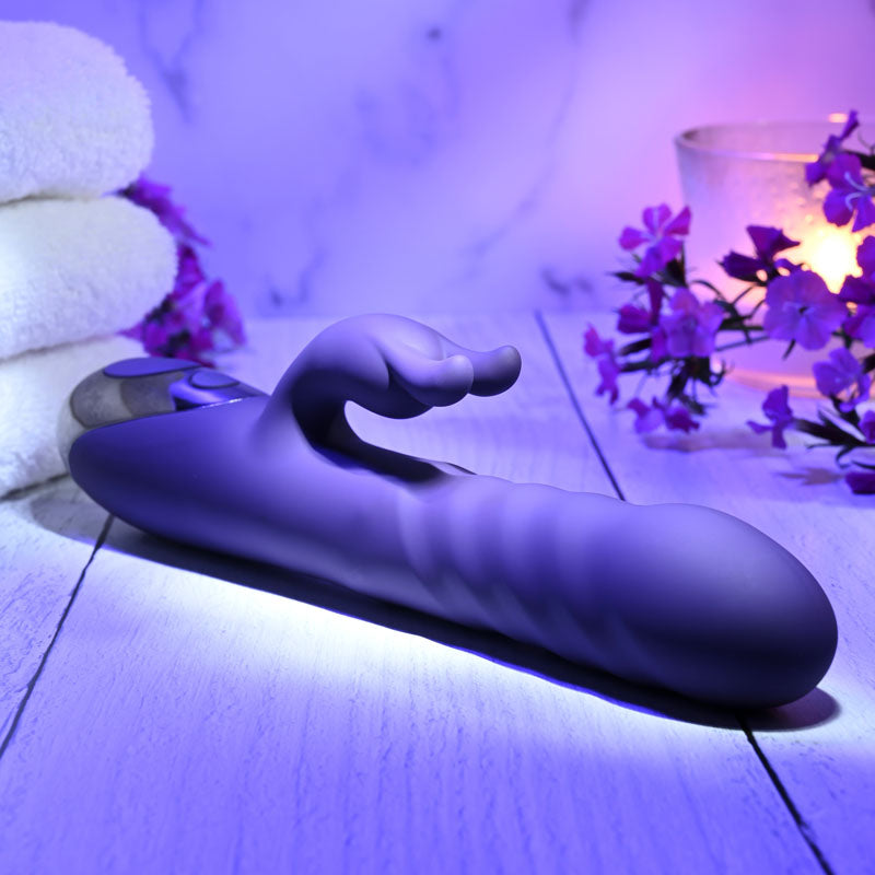 Evolved RASCALLY RABBIT - Purple 22.9 cm USB Rechargeable Rabbit Vibrator - Naughty by Nature Adult Store