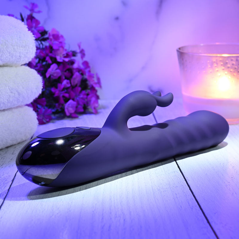 Evolved RASCALLY RABBIT - Purple 22.9 cm USB Rechargeable Rabbit Vibrator - Naughty by Nature Adult Store