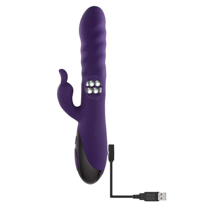 Evolved RASCALLY RABBIT - Purple 22.9 cm USB Rechargeable Rabbit Vibrator - Naughty by Nature Adult Store