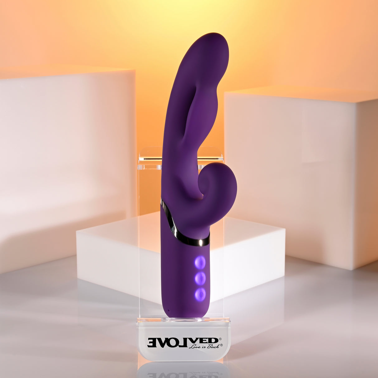 Evolved PLEASURE PUFF - Purple 24.1 cm Inflatable Rabbit Vibrator