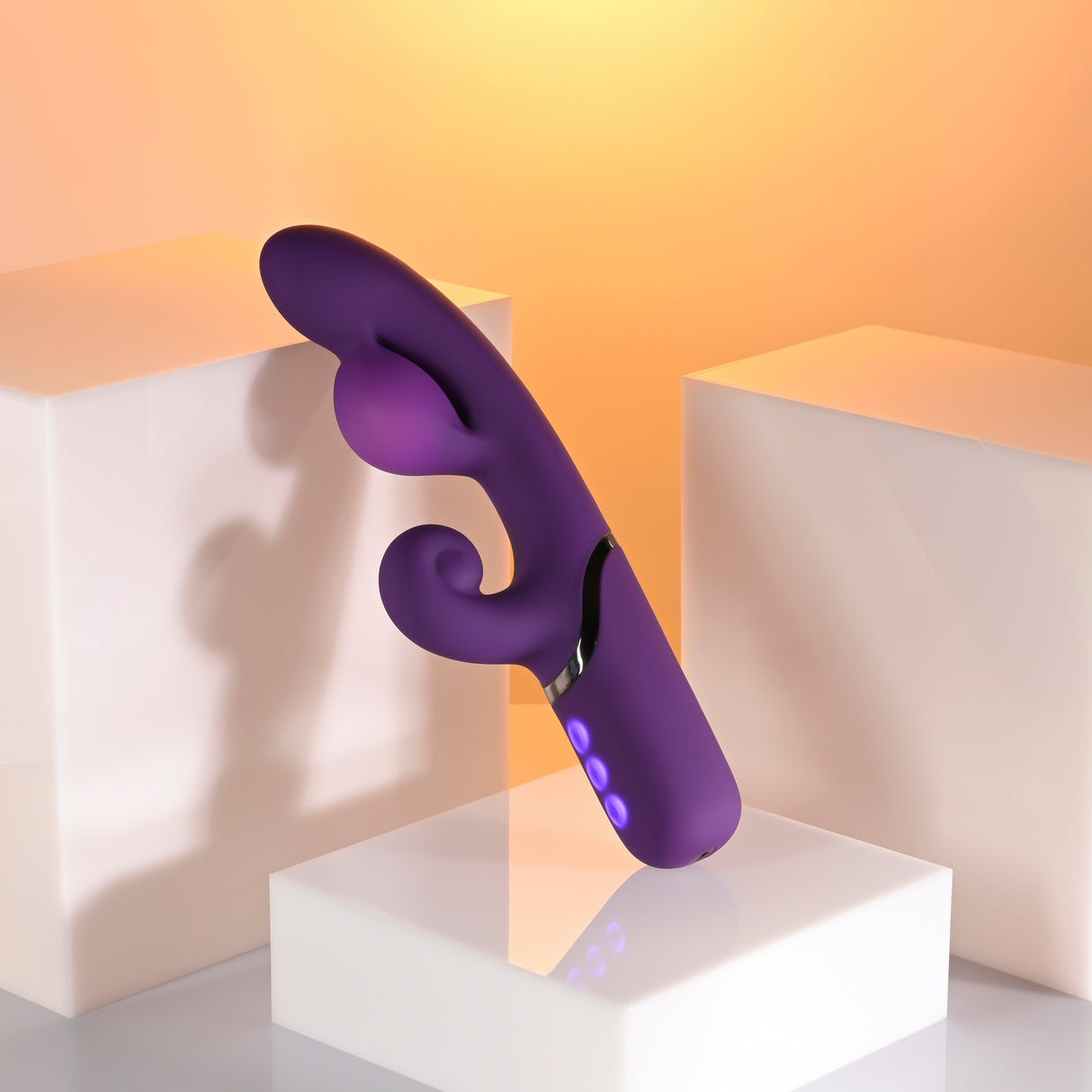 Evolved PLEASURE PUFF - Purple 24.1 cm Inflatable Rabbit Vibrator