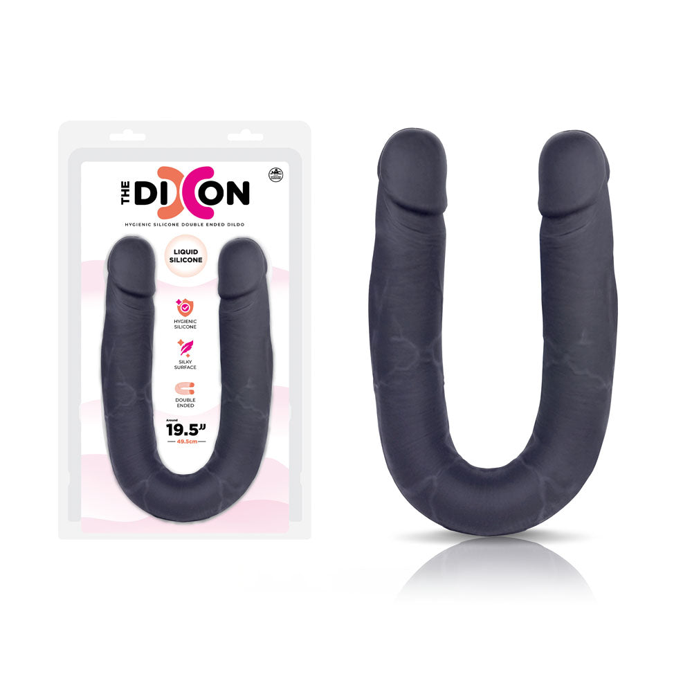 The Dixon - Black - Black 50 cm Silicone Double Dong - Naughty by Nature Adult Store