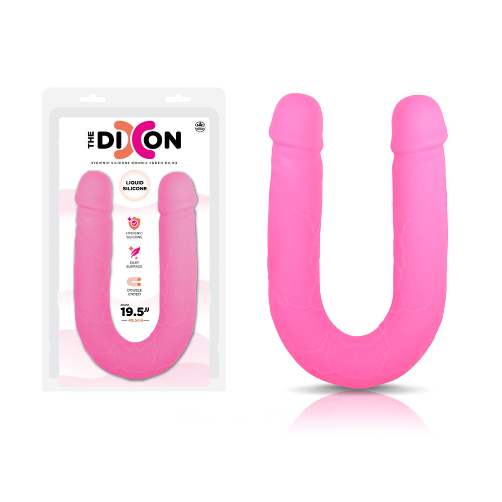 The Dixon - Pink - Pink 50 cm Silicone Double Dong - Naughty by Nature Adult Store