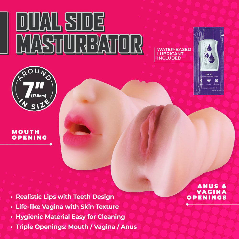Moist & Surge - Flesh Double Ended Stroker - Naughty by Nature Adult Store
