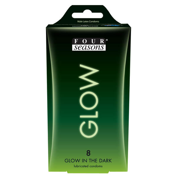 Glow N' Dark Condoms - Glow In The Dark Lubricated Condoms - 8 Pack - Naughty by Nature Adult Store