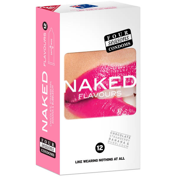 Naked Flavours - Ultra Thin Flavoured Condoms - 12 Pack - Naughty by Nature Adult Store