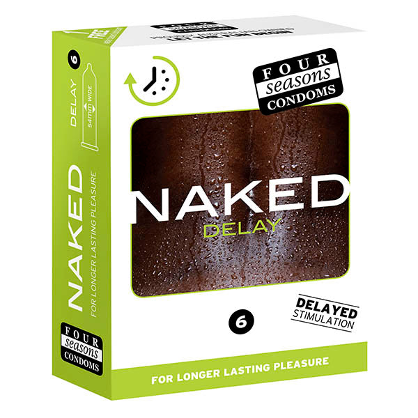 Four Seasons Naked Delay - Ultra Thin Condoms - 6 Pack - Naughty by Nature Adult Store