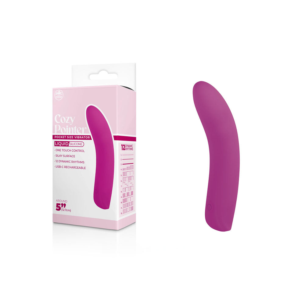 Cozy Pointer - Pink - Pink 12.7 USB Rechargeable Mini Vibrator - Naughty by Nature Adult Store