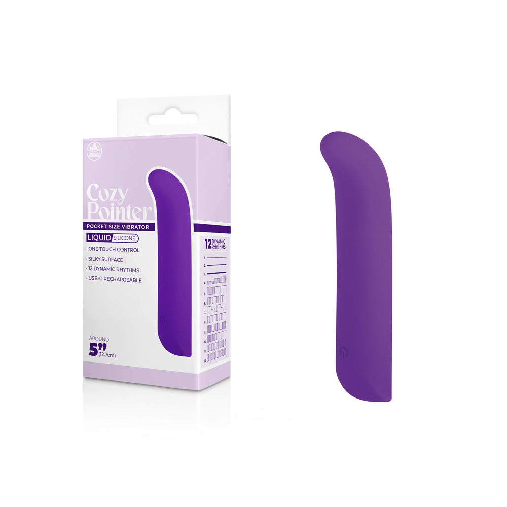 Cozy Pointer - Purple - Purple 12.7 cm USB Rechargeable Mini Vibrator - Naughty by Nature Adult Store