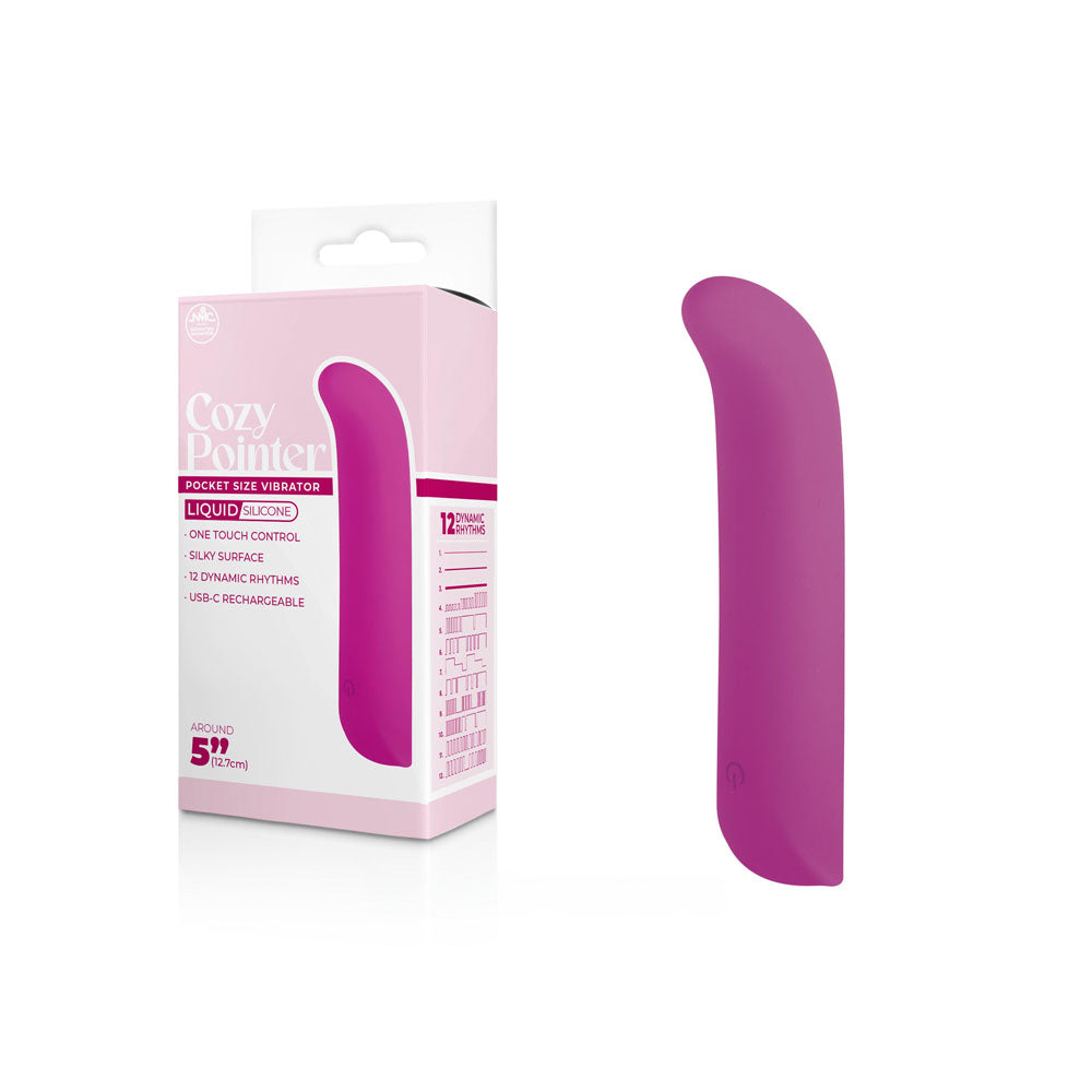 Cozy Pointer - Pink - Pink 12.7 cm USB Rechargeable Mini Vibrator - Naughty by Nature Adult Store