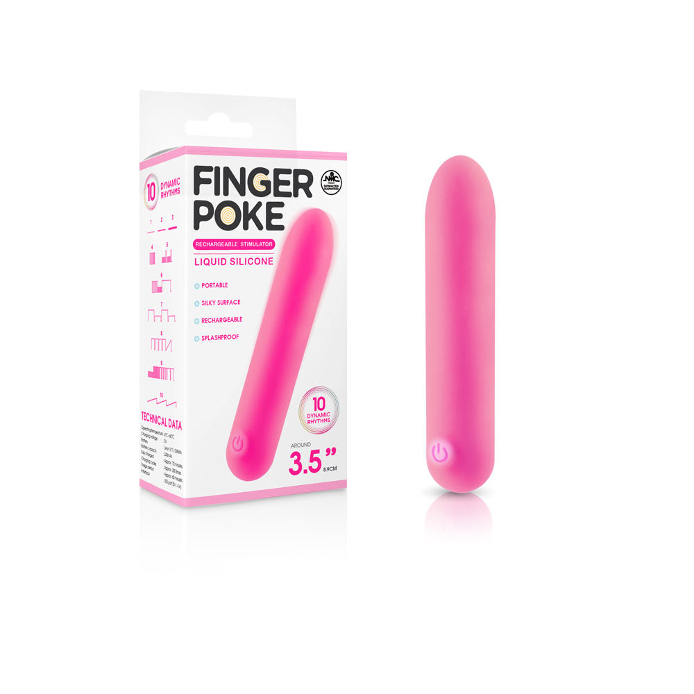 Finger Poke - Pink - Pink 8.9 cm USB Rechargeable Bullet - Naughty by Nature Adult Store