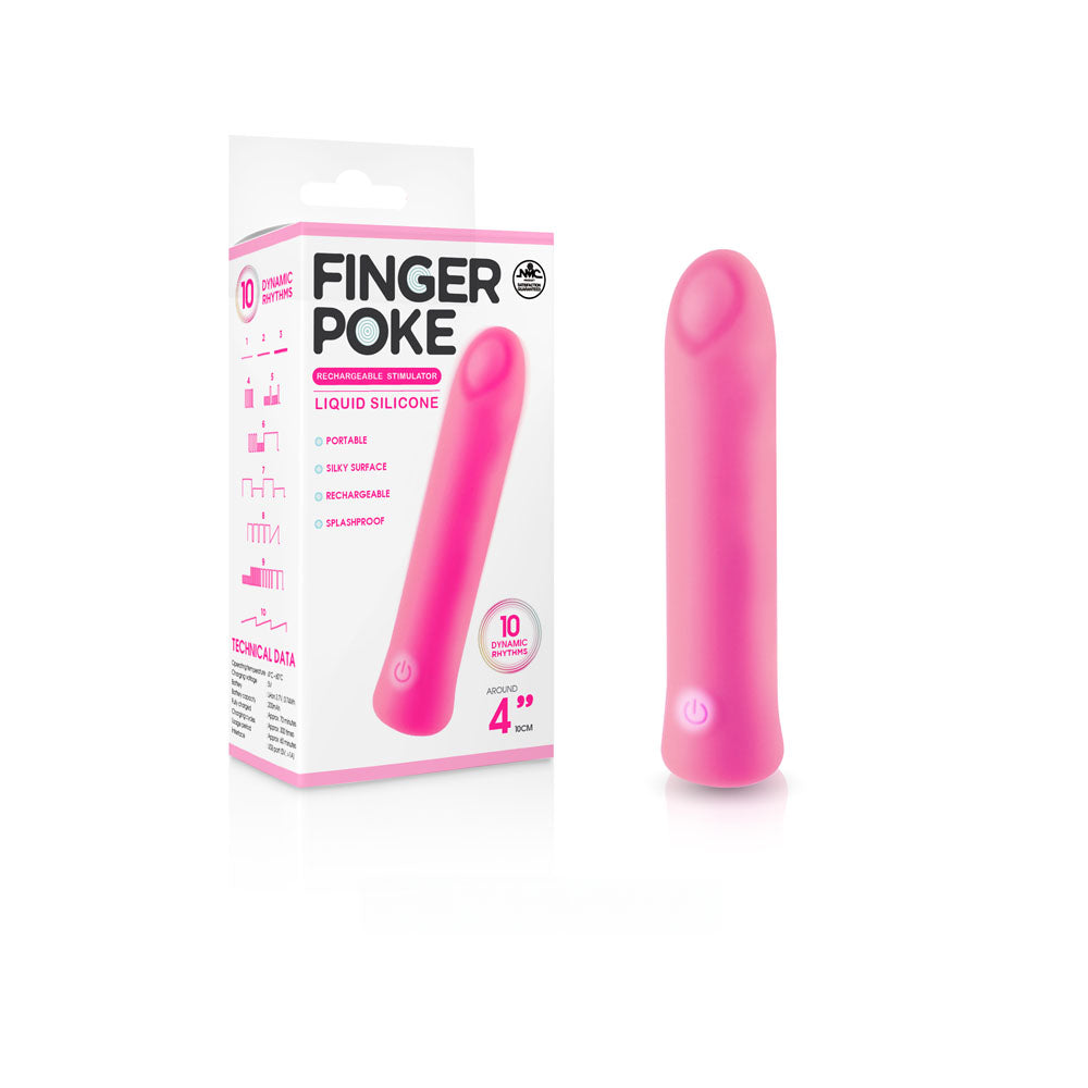 Finger Poke - Pink - Pink 10 cm USB Rechargeable Bullet - Naughty by Nature Adult Store