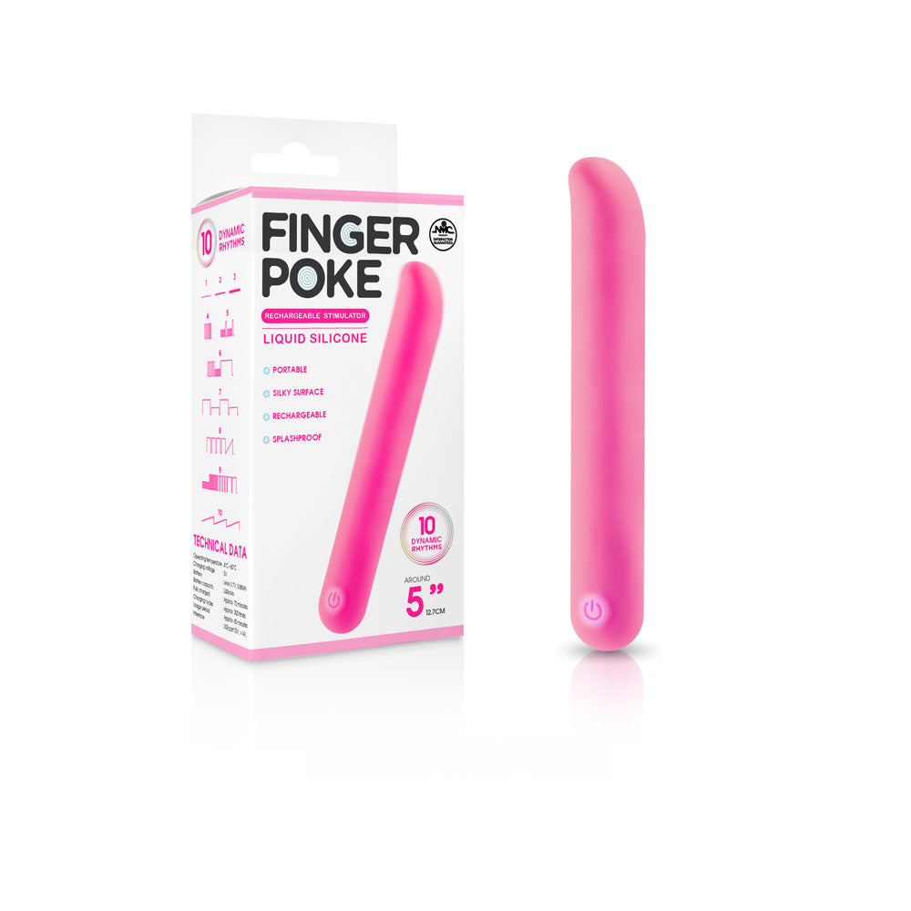 Finger Poke - Pink - Pink 12.7 cm USB Rechargeable Bullet - Naughty by Nature Adult Store