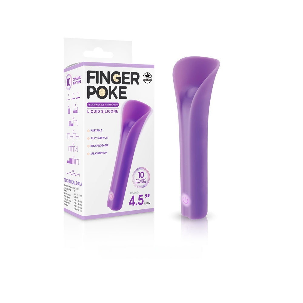 Finger Poke - Purple - Purple 11.4 cm USB Rechargeable Bullet - Naughty by Nature Adult Store