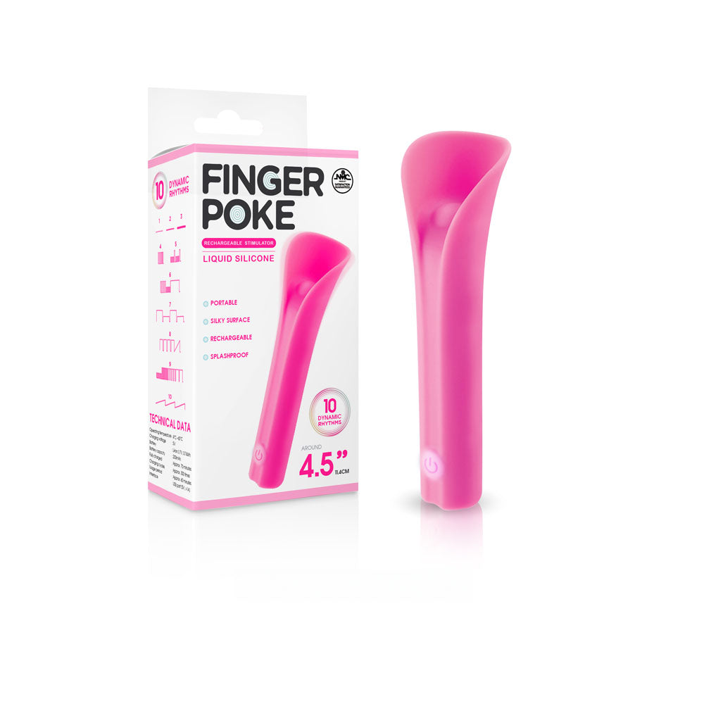 Finger Poke - Pink - Pink 11.4 cm USB Rechargeable Bullet - Naughty by Nature Adult Store