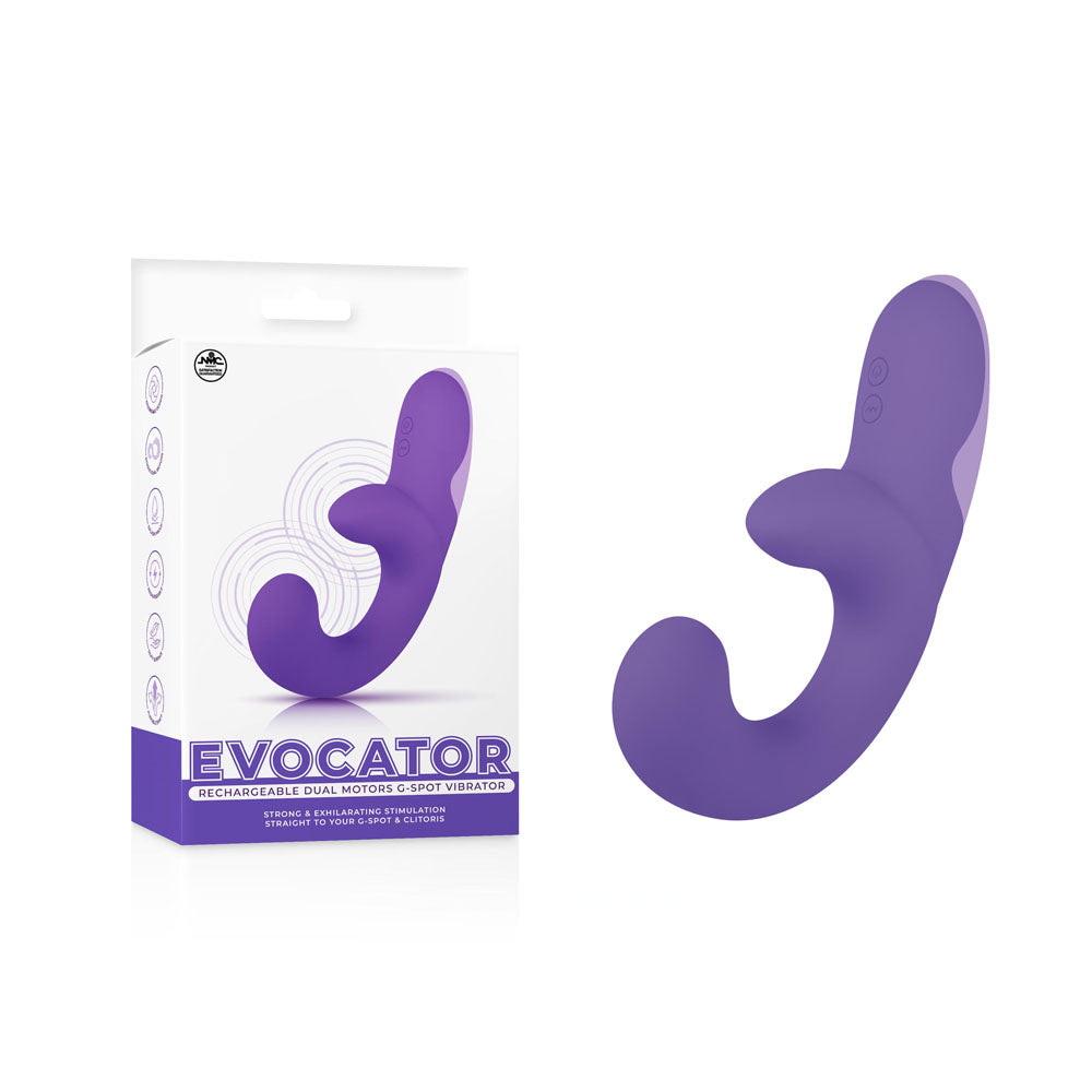 Evocator - Purple - Purple USB Rechargeable Dual Motor G-Spot Vibrator - Naughty by Nature Adult Store