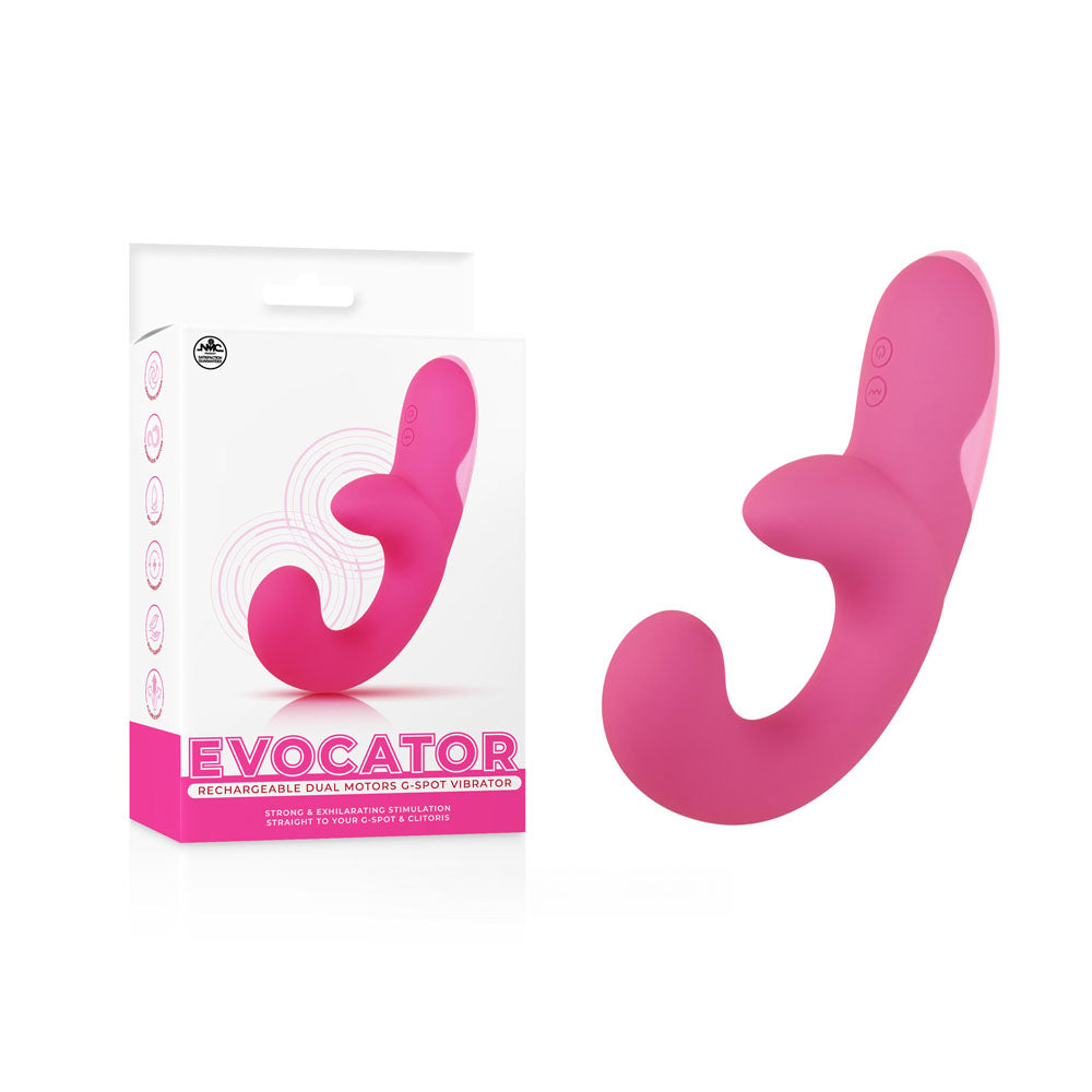 Evocator - Pink USB Rechargeable Dual Motor G-Spot Vibrator - Naughty by Nature Adult Store