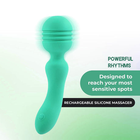 Xciter - Teal USB Rechargeable Massage Wand - Naughty by Nature Adult Store