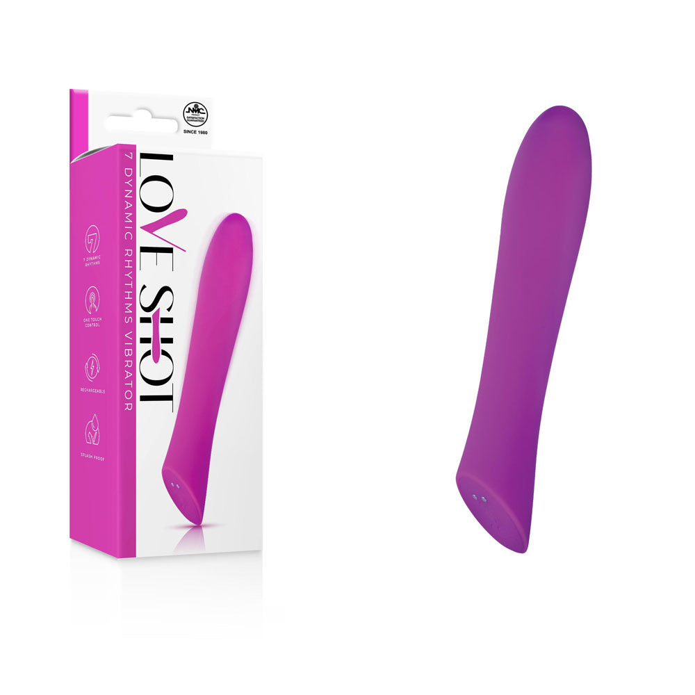 Love Shot - Purple 17.8 cm USB Rechargeable Vibrator - Naughty by Nature Adult Store