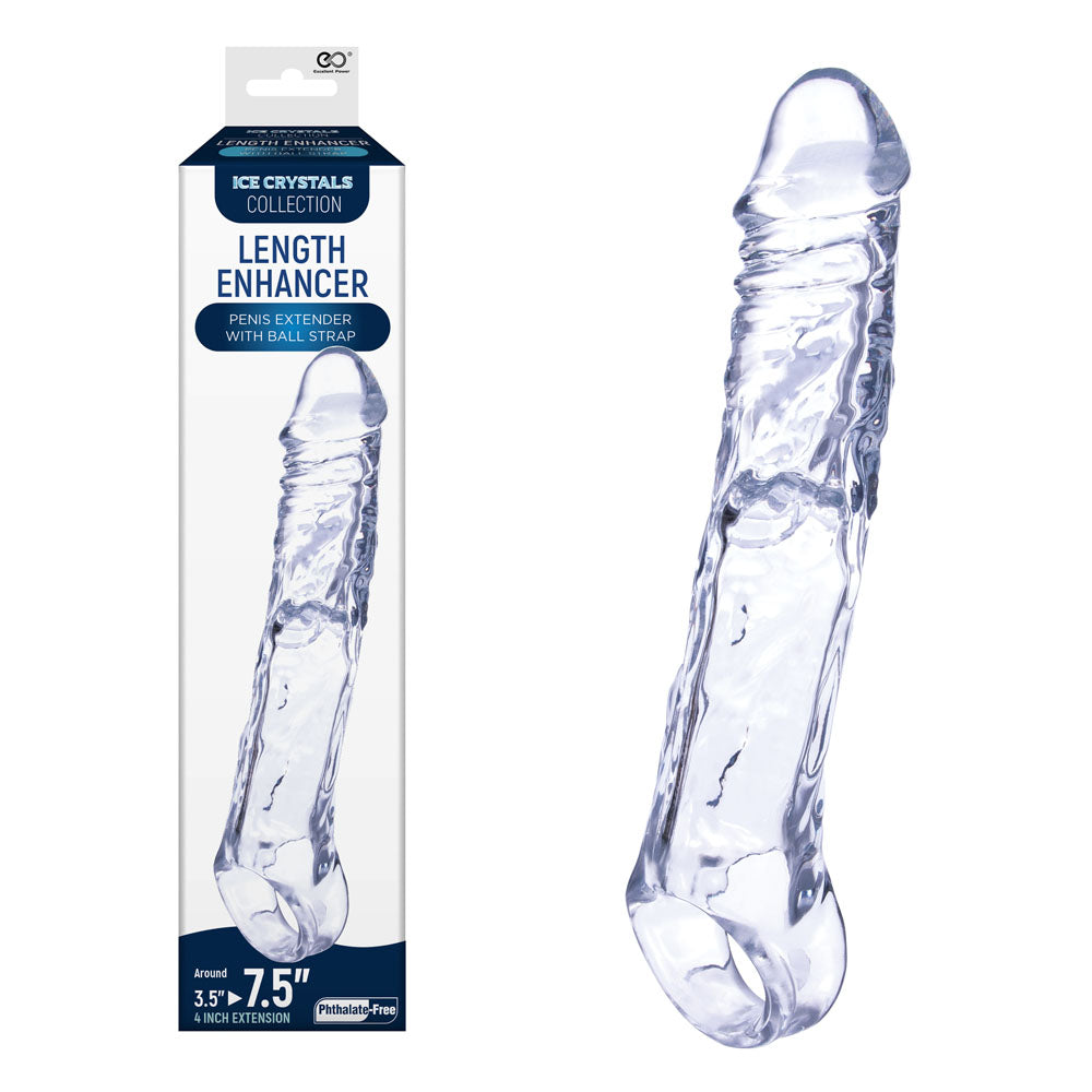 Ice Crystals 4 Inch Length Enhancer - Clear - Naughty by Nature Adult Store