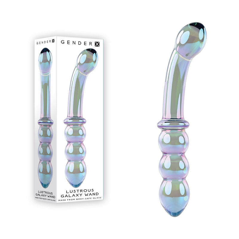 Gender X LUSTROUS GALAXY WAND - Blue/Violet Glass 18.5 cm Double Ended Massager - Naughty by Nature Adult Store
