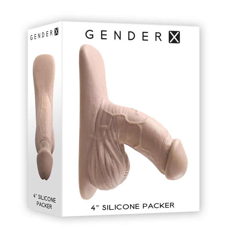 Gender X 4'' SILICONE PACKER LIGHT - Flesh 10 cm Packer - Naughty by Nature Adult Store