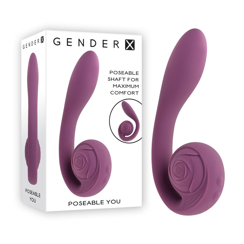 Gender X POSEABLE YOU - Purple USB Rechargeable Poseable Vibrator - Naughty by Nature Adult Store